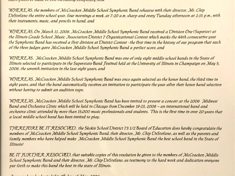 Board of Education Resolution