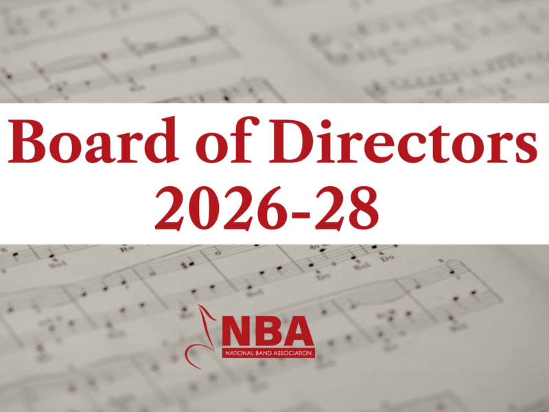 National Band Association Elections